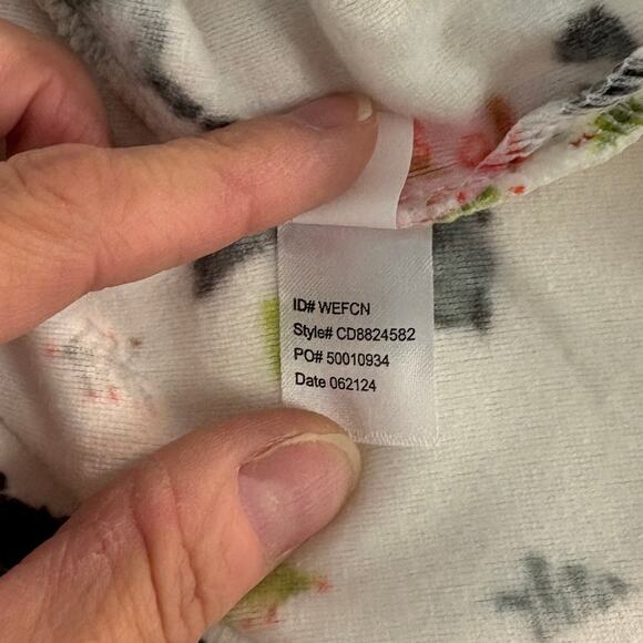 Cuddl Duds Dog Print Fleece Lounge Top XL Cozy Sleep Shirt - Picture 6 of 6